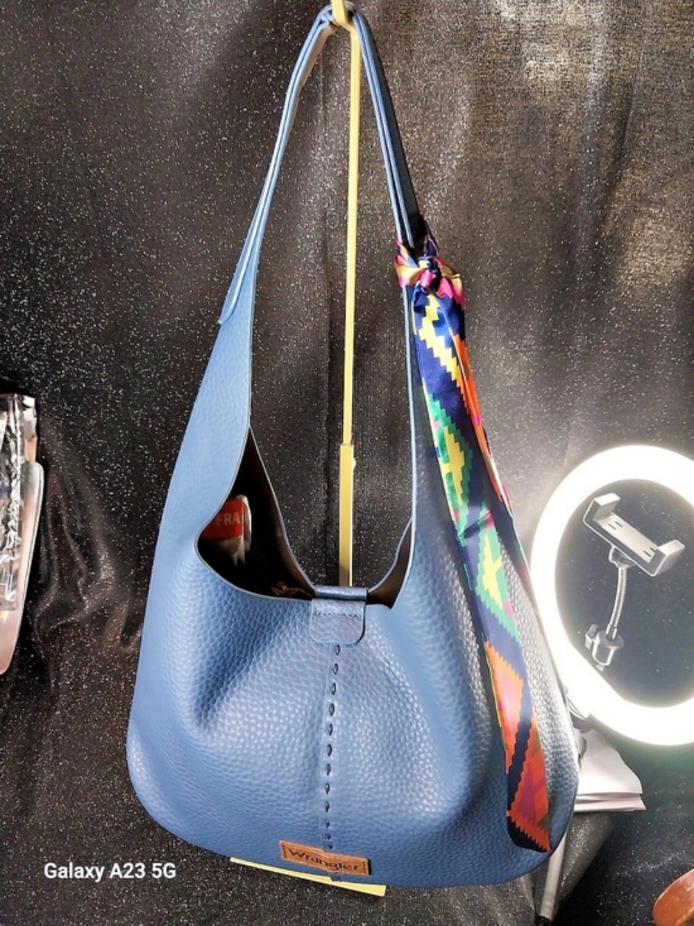 Wrangler Whipstitch Braided Strap Hobo/Crossbody Bag Shoulder Bag Blue 2pcs NEW